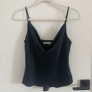 babaton silk cowl neck tank